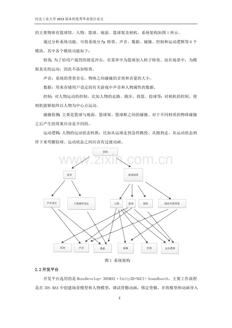 毕业设计(论文)-基于Unity3D平台的篮球游戏三维动漫设计与实现.doc_第2页