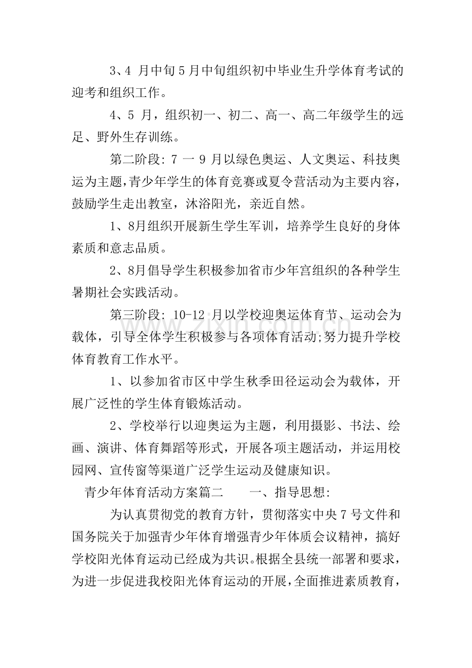 组织青少年体育活动的实施策划方案.doc_第2页