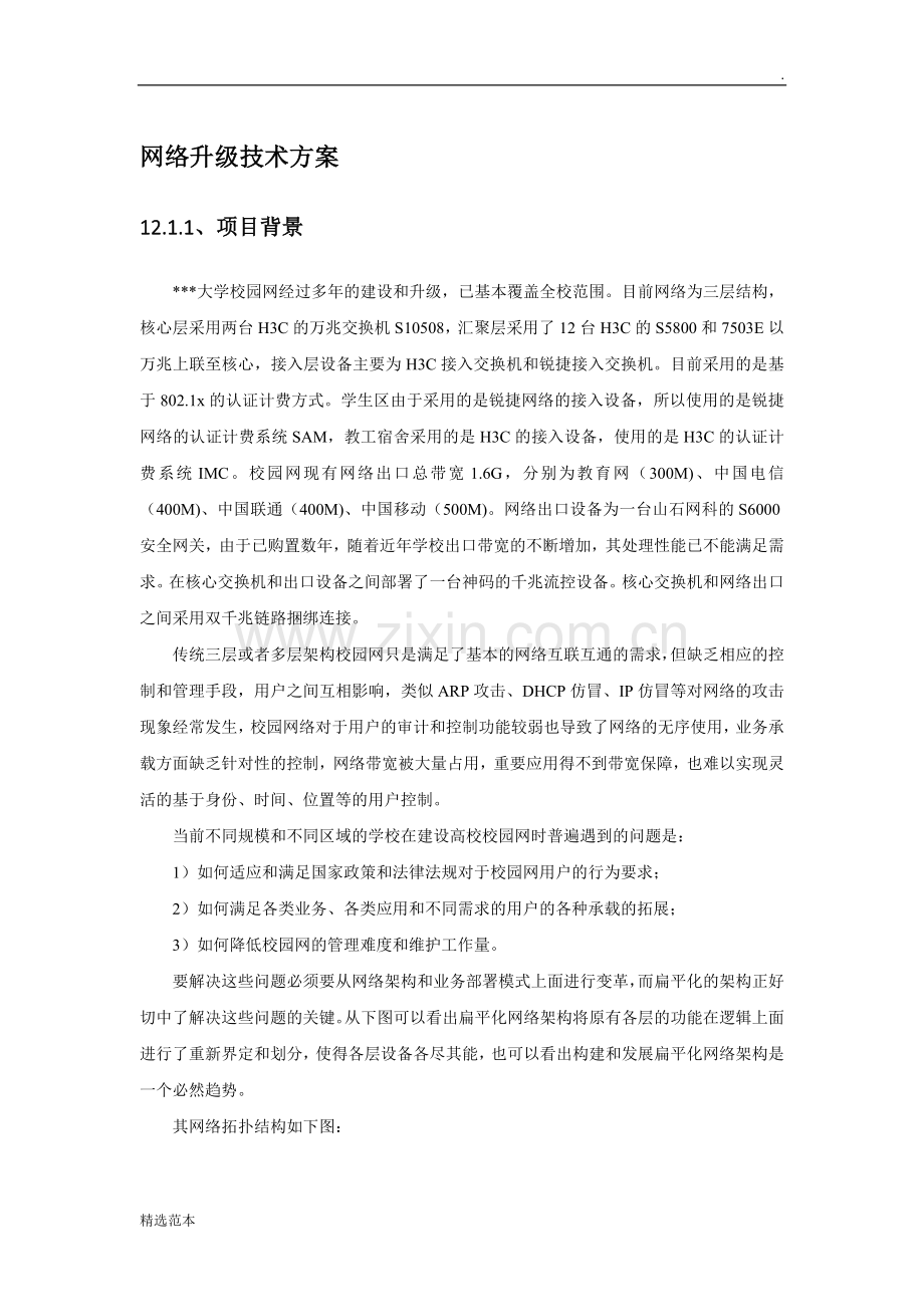 网络升级技术方案.docx_第1页