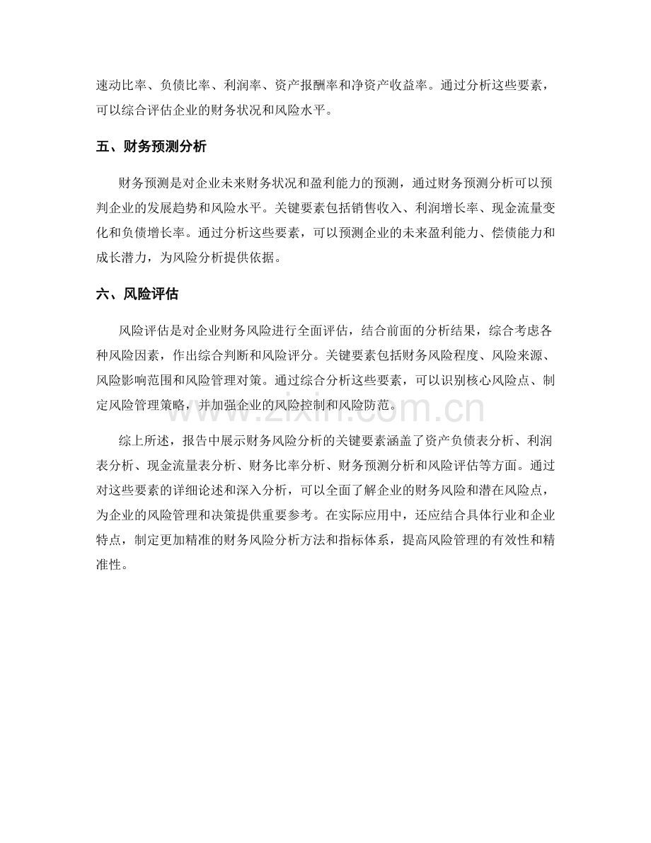 报告中展示财务风险分析的关键要素.docx_第2页