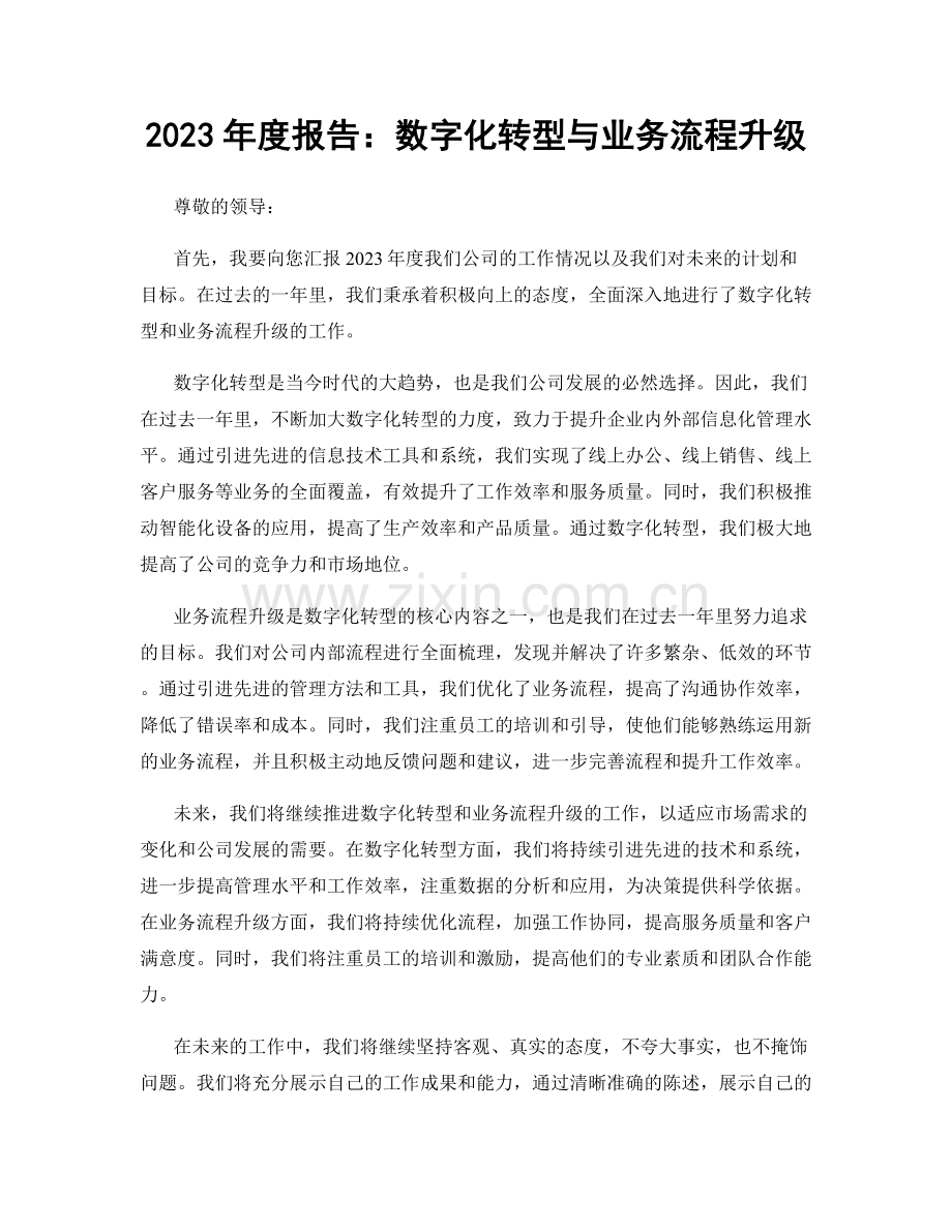 2023年度报告：数字化转型与业务流程升级.docx_第1页