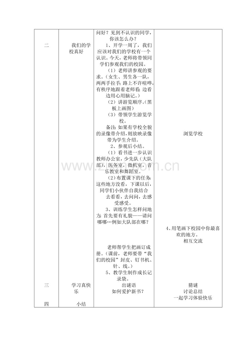 人教版小学一年级道德与法治上册教案全册.doc_第2页