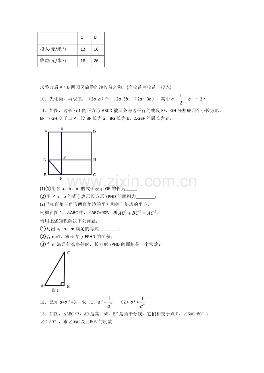 七年级数学下册期末复习压轴题-解答题测试卷及答案.doc_第3页