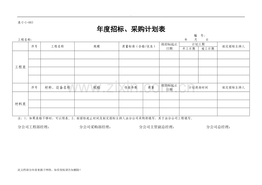 招标、采购管理表格汇编-41页.doc_第3页