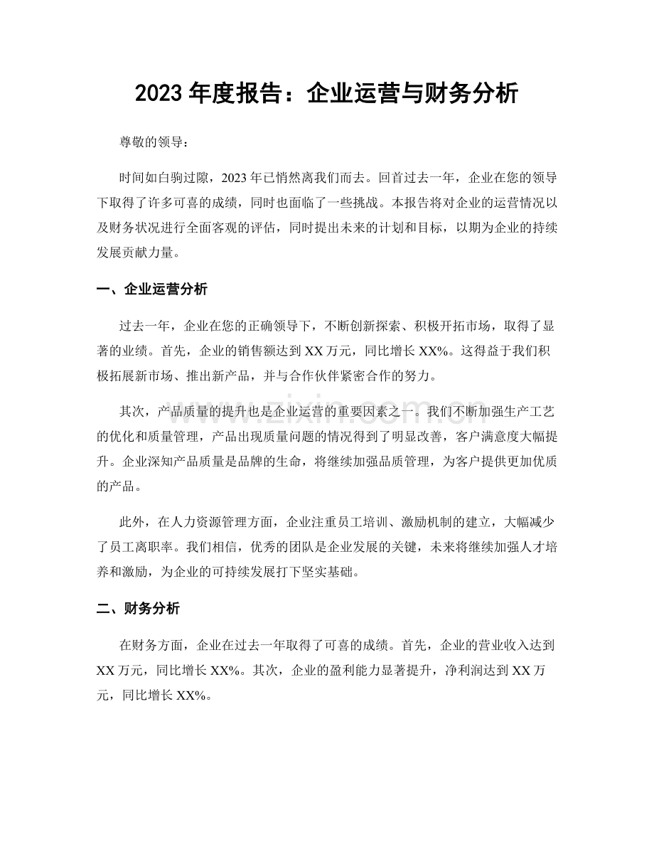 2023年度报告：企业运营与财务分析.docx_第1页