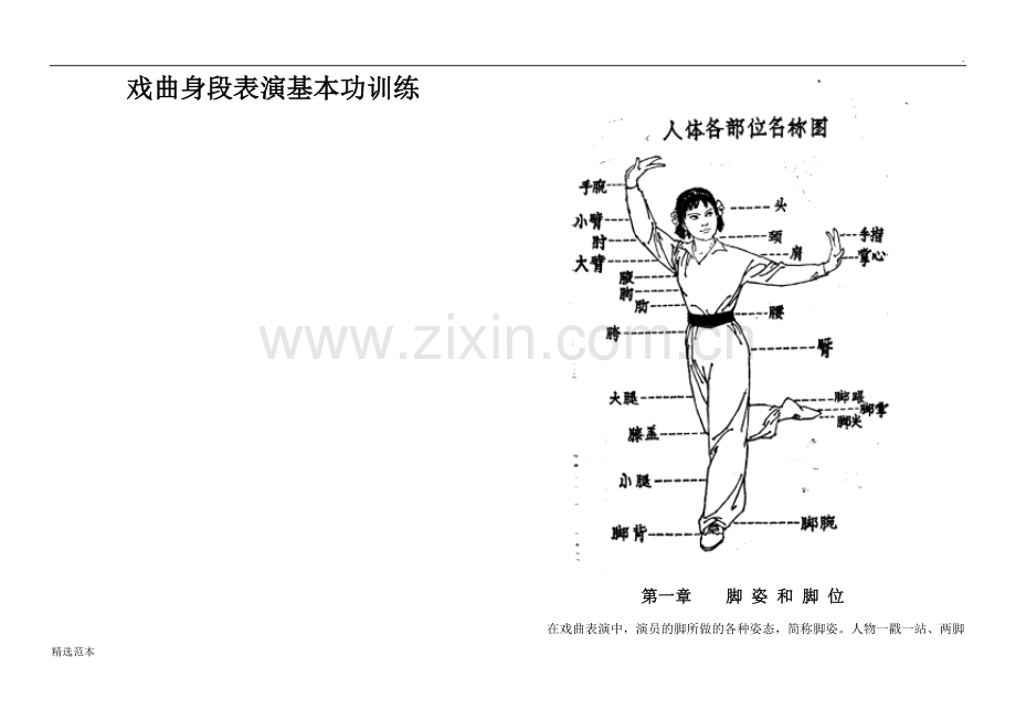 戏曲身段表演基本功训练-图文.doc_第1页