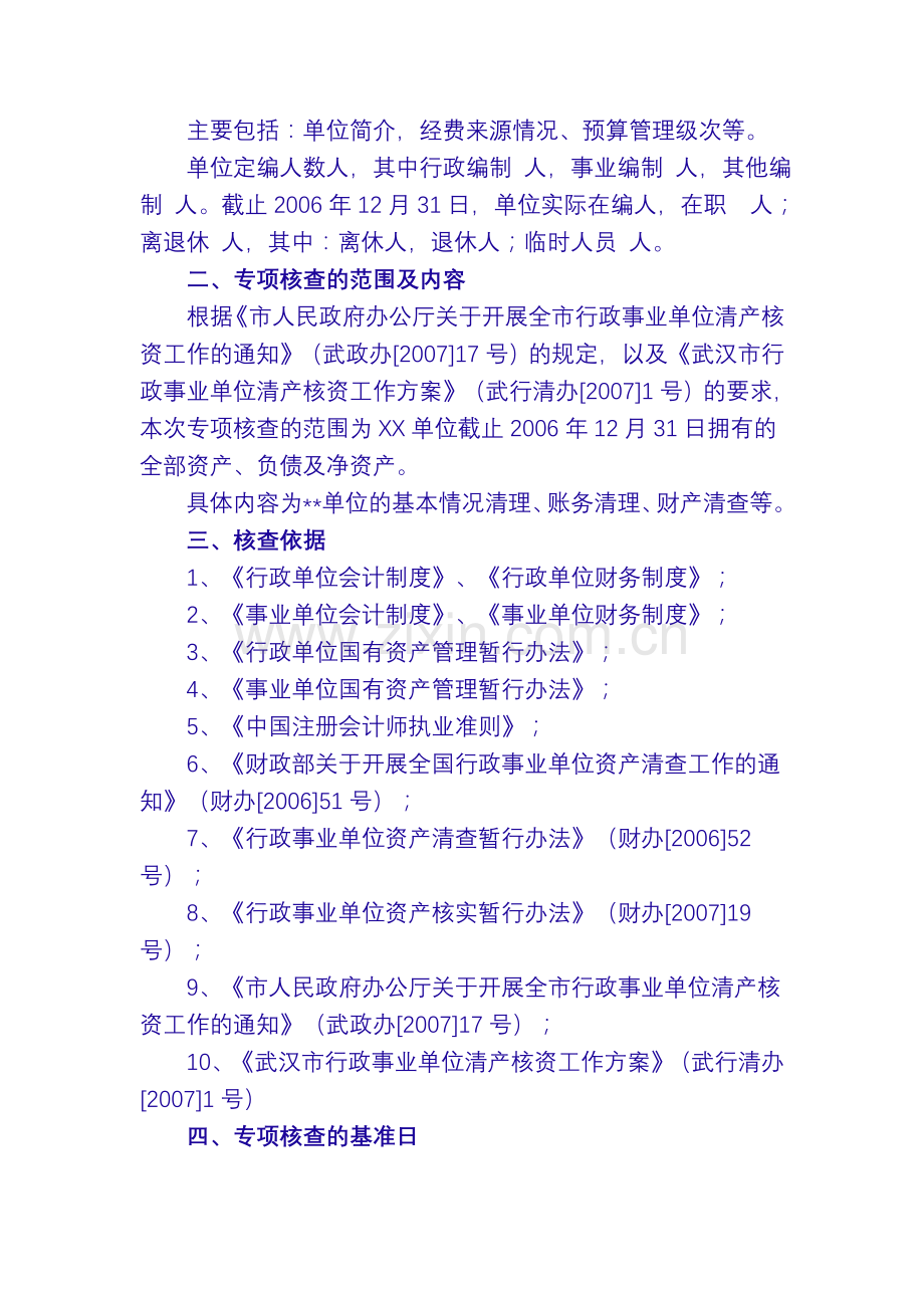 清产核资专项核查报告书.doc_第3页