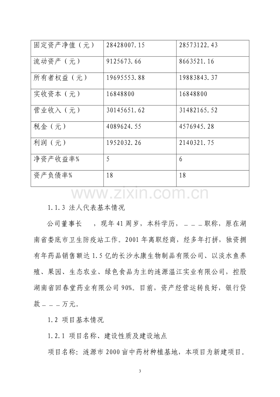 2000亩中药材种植基地项目可行性研究报告.doc_第3页