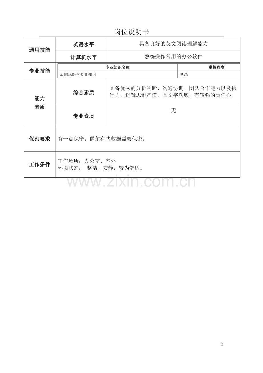 医学专员岗位说明书.docx_第2页