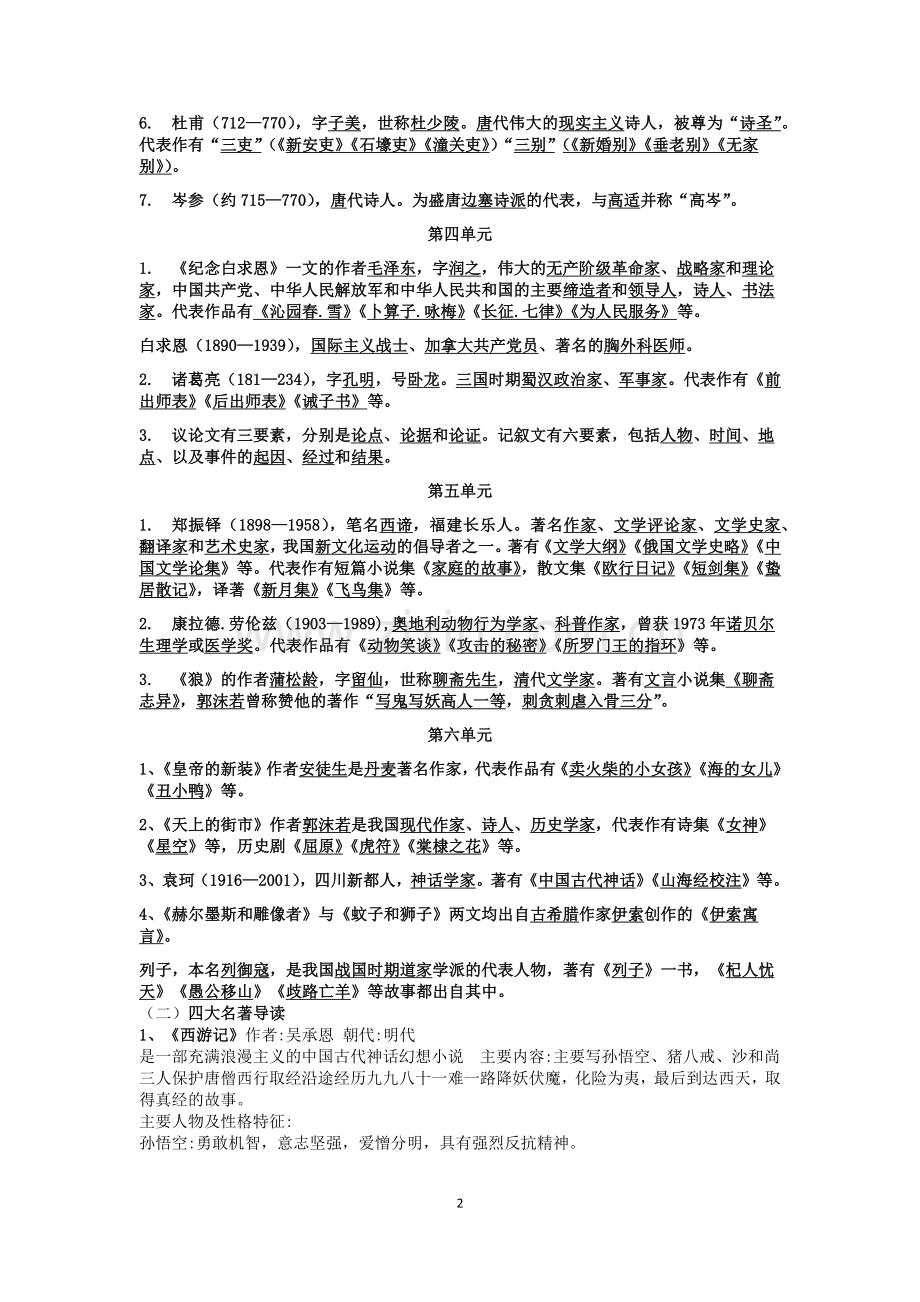 七年级语文上常考文学常识.docx_第2页