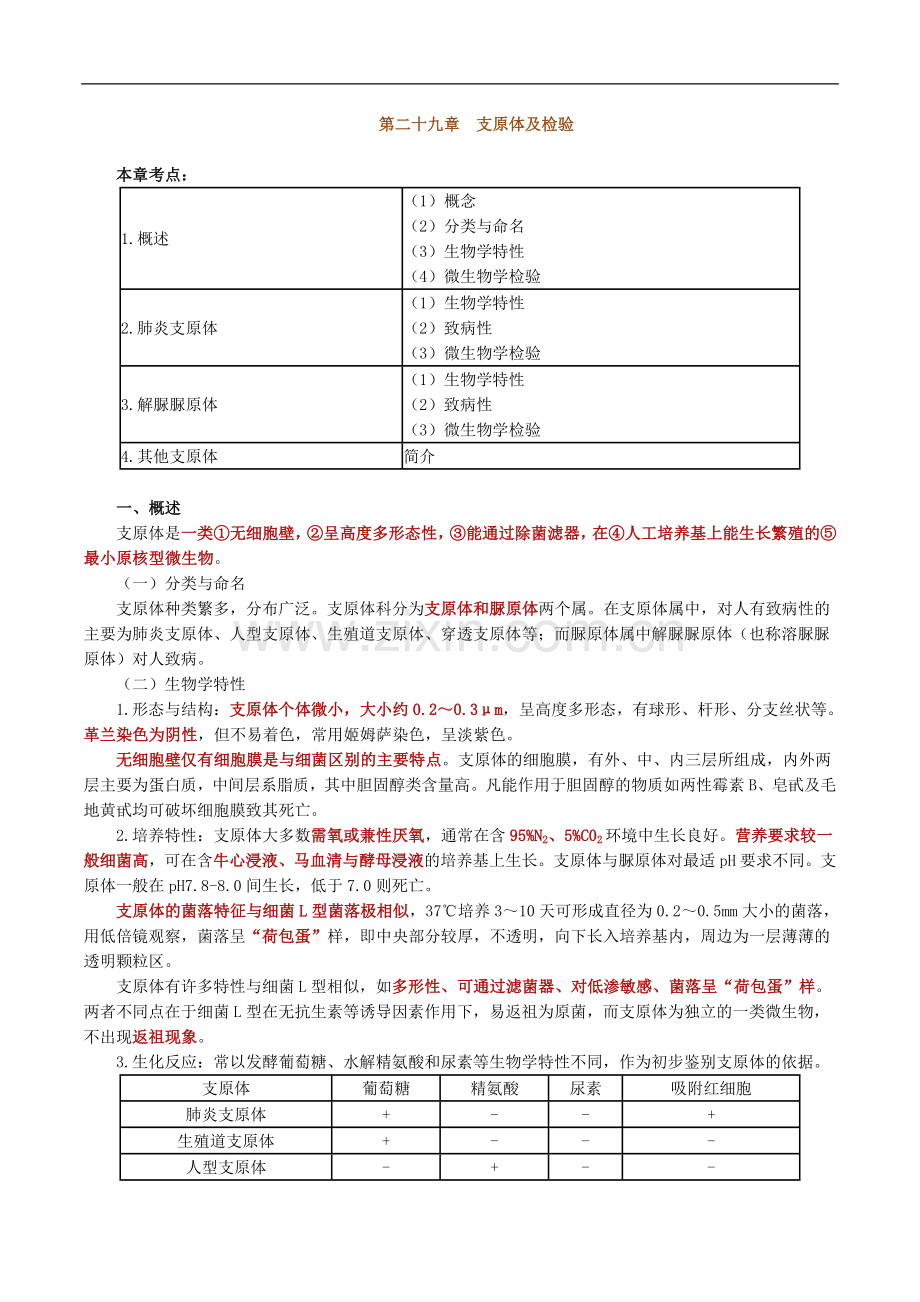 微生物检验支原体及检验.doc_第1页