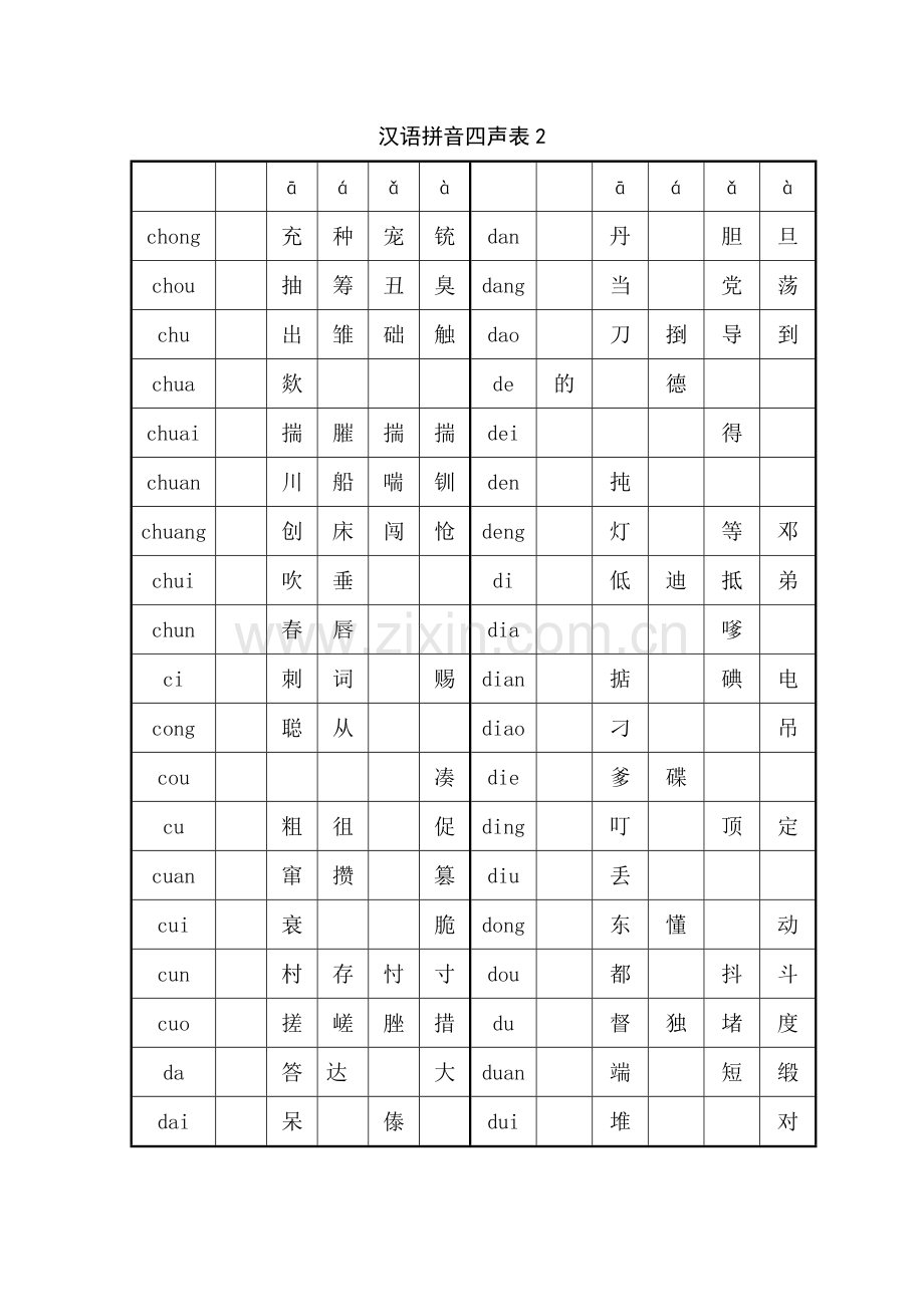 汉语拼音四声大全.doc_第2页
