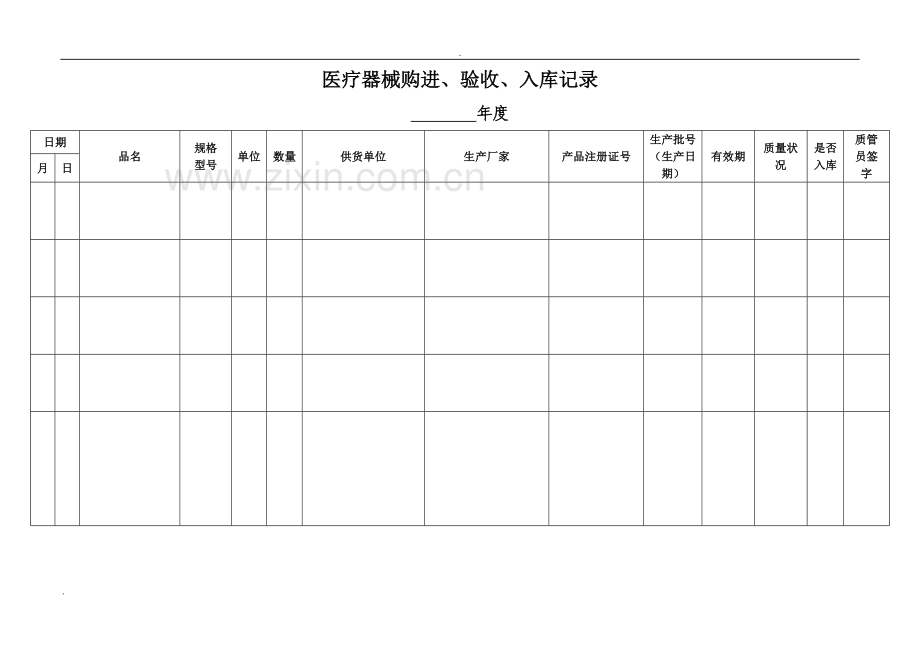 医疗器械经营企业质量管理全套表格.doc_第3页