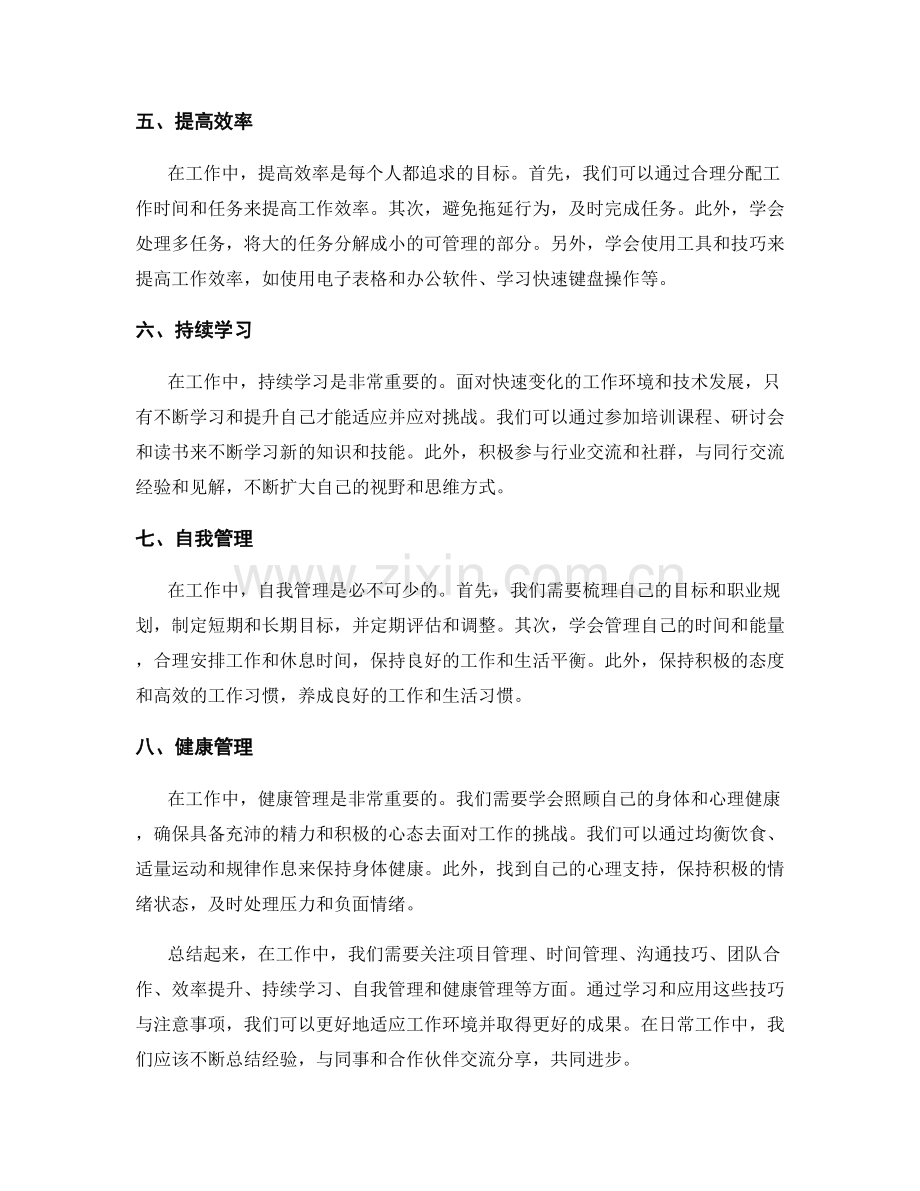 工作中的注意事项与技巧总结.docx_第2页