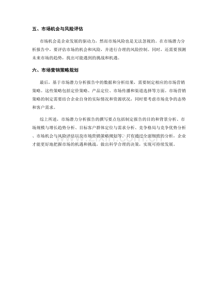 市场潜力分析报告的撰写要点.docx_第2页