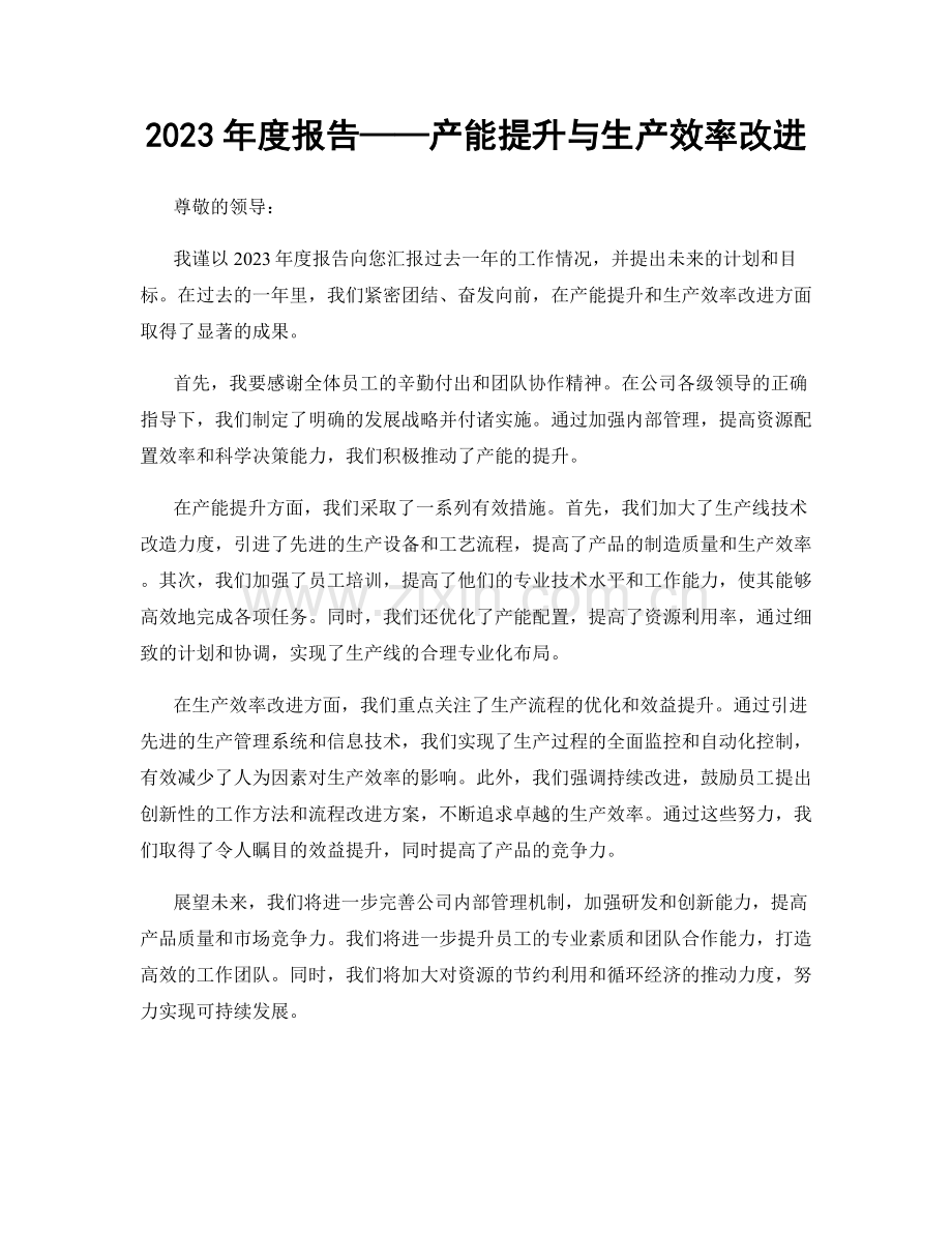 2023年度报告——产能提升与生产效率改进.docx_第1页