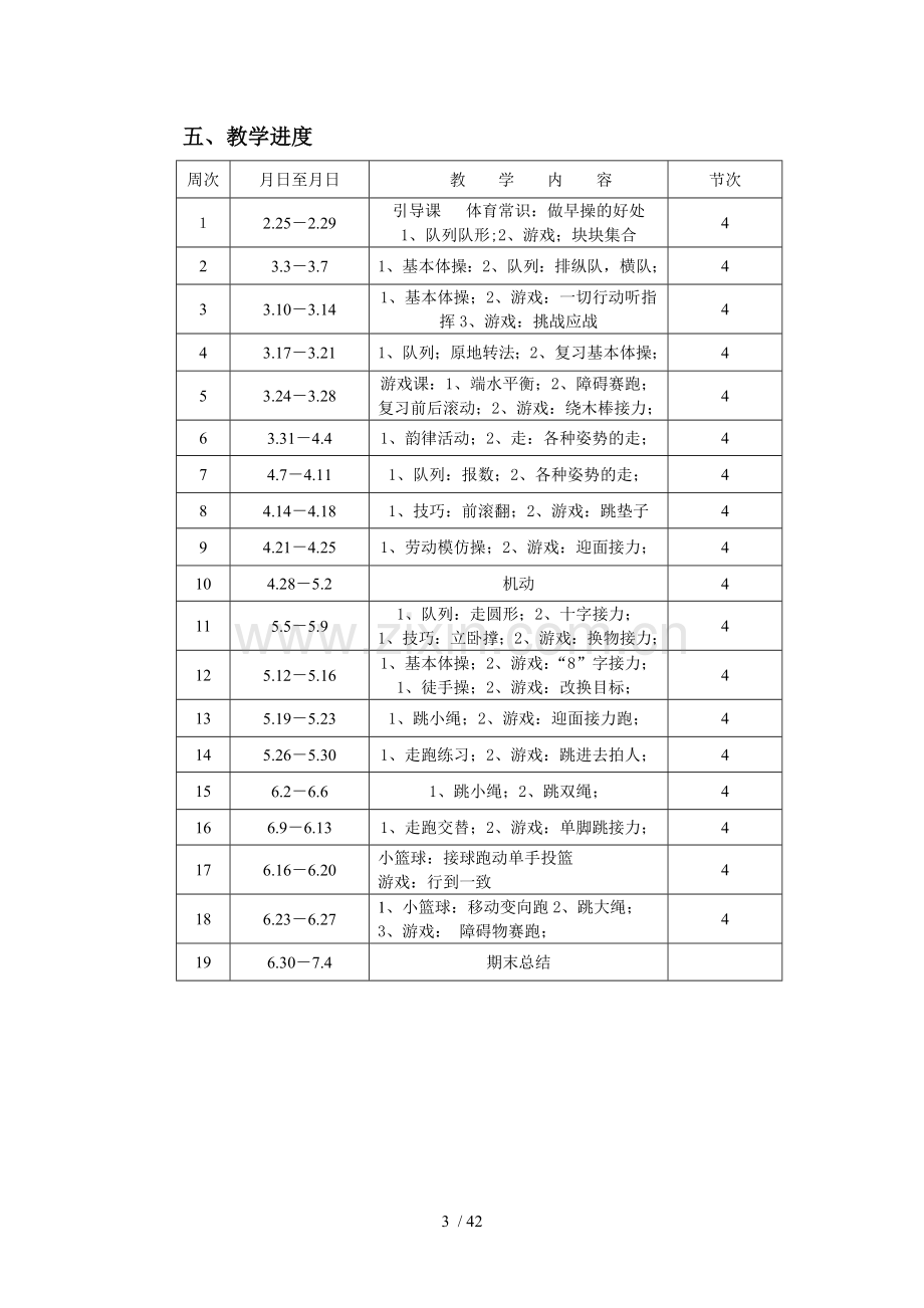 小学二年级下册体育计划及详细教案.doc_第3页