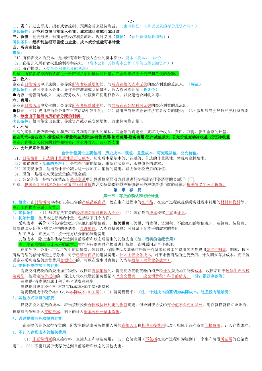 2017中级会计师考试-中级会计实务-个人学习笔记.doc_第2页