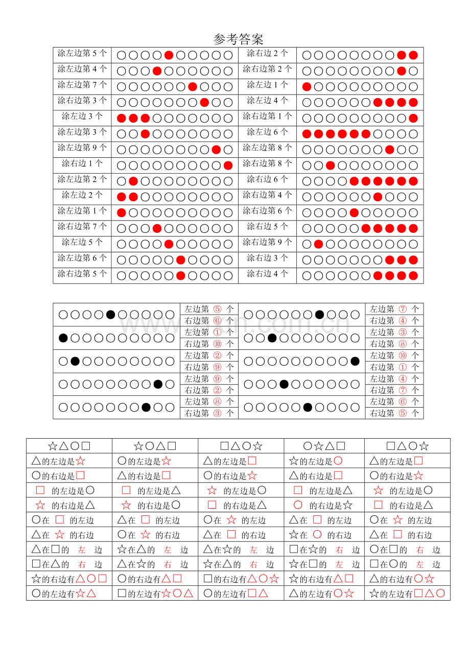 一年级数学上册《方向和位置》练习题.doc_第2页