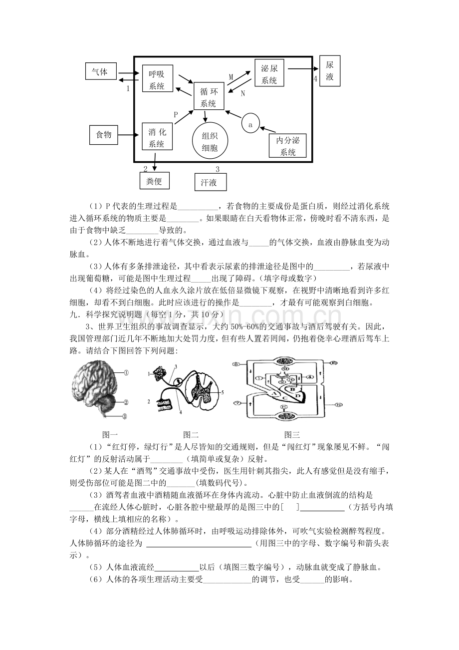 2019-2020年九年级生物4月月考试题.doc_第2页