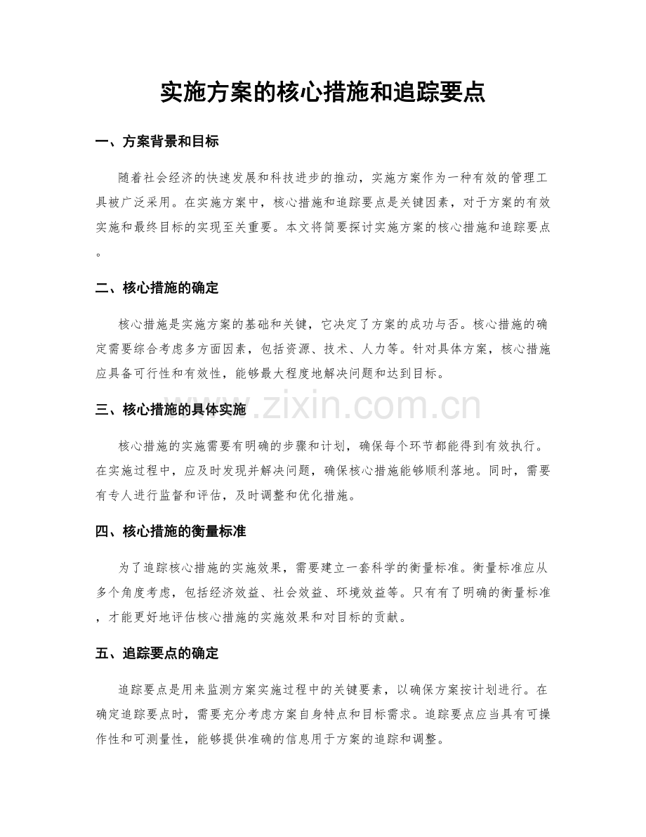 实施方案的核心措施和追踪要点.docx_第1页