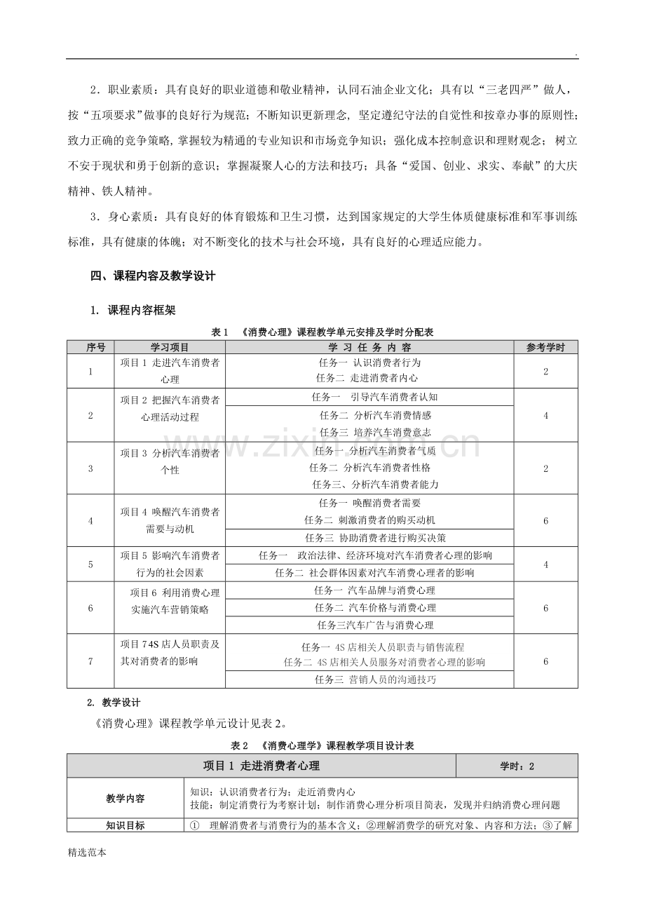 《汽车消费心理学》课程标准.doc_第3页