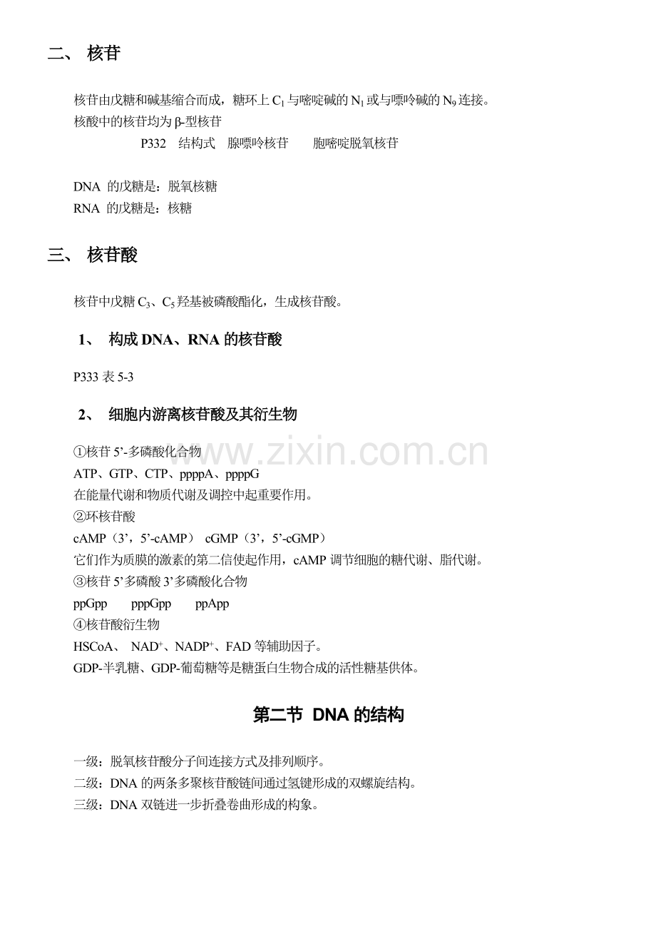 生物化学核酸章节考点总结.doc_第2页