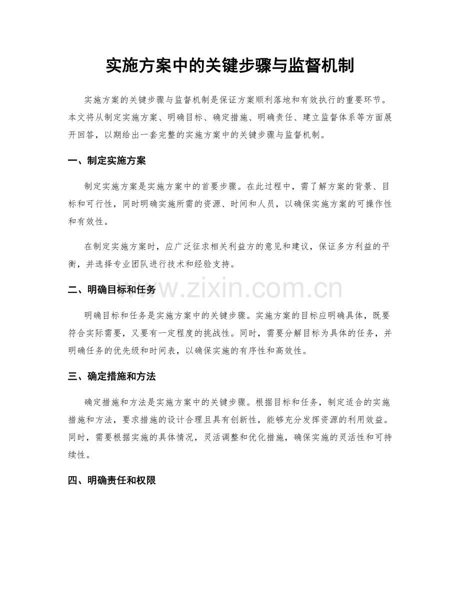 实施方案中的关键步骤与监督机制.docx_第1页