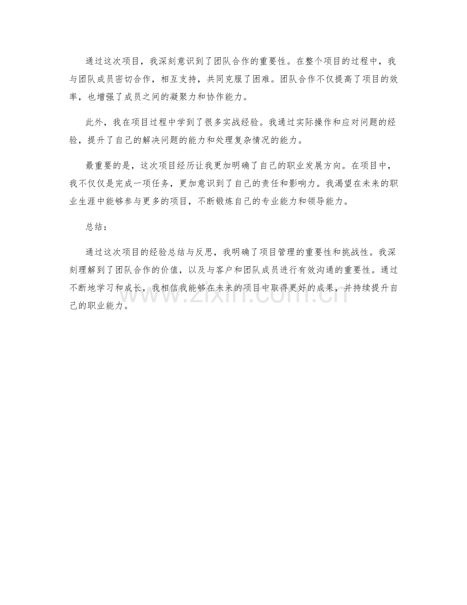 工作总结的项目经验总结与反思.docx_第2页