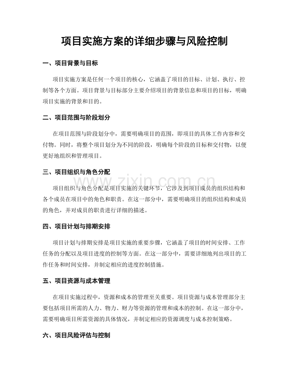 项目实施方案的详细步骤与风险控制.docx_第1页