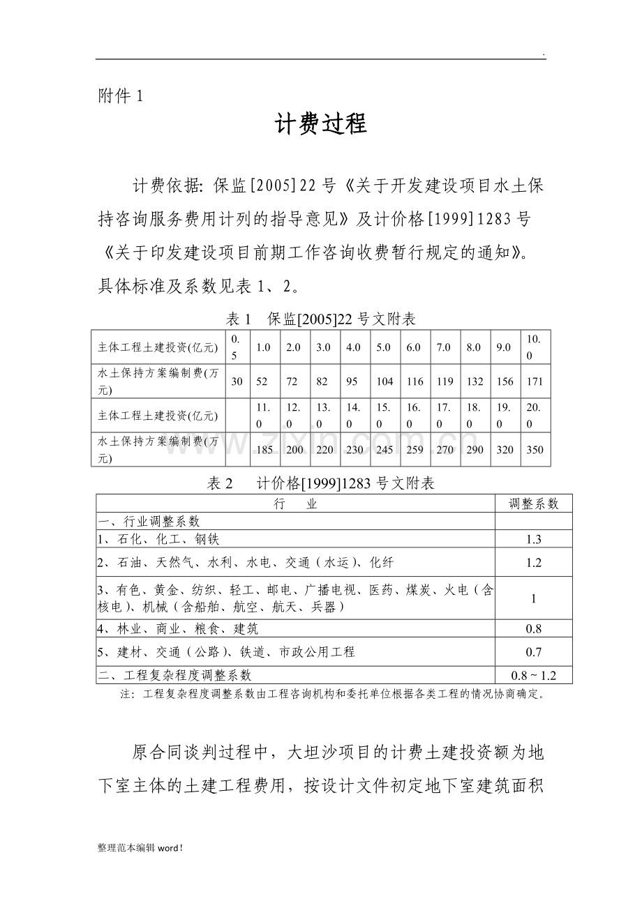 水保标准收费.doc_第1页