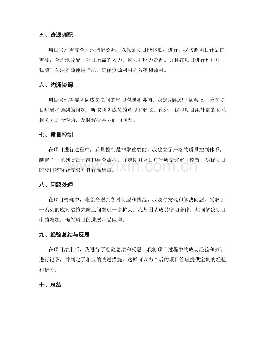 全面的工作总结的项目管理.docx_第2页