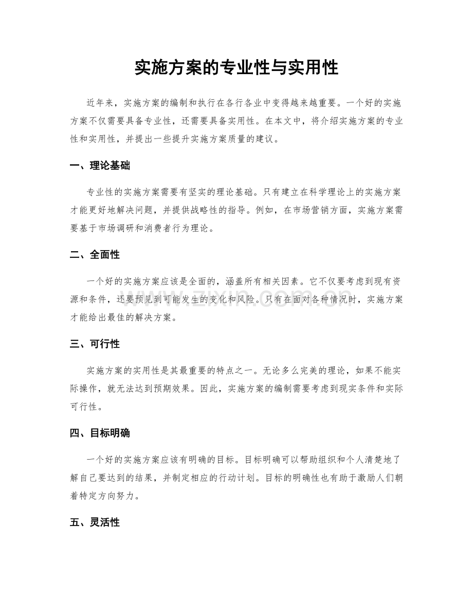 实施方案的专业性与实用性.docx_第1页