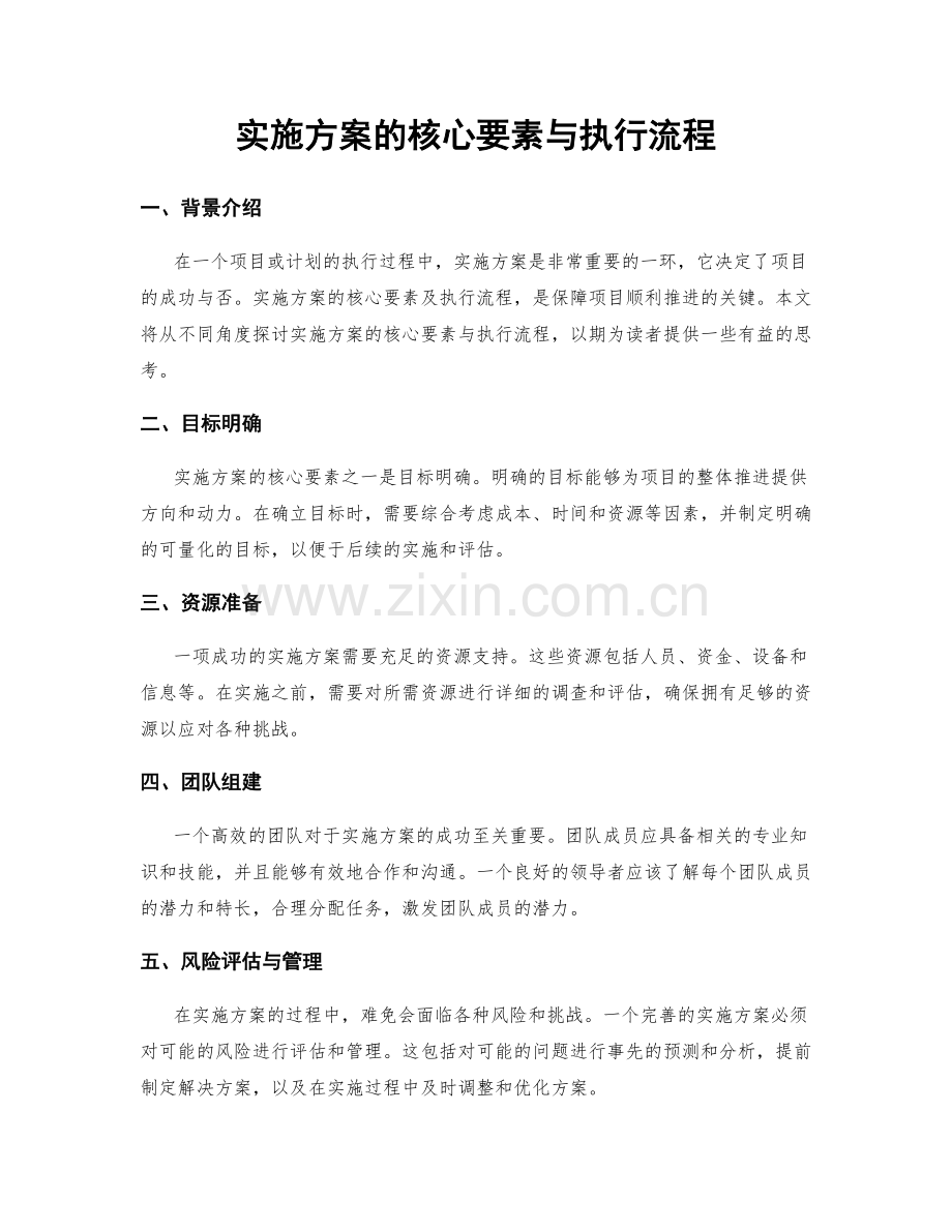 实施方案的核心要素与执行流程.docx_第1页