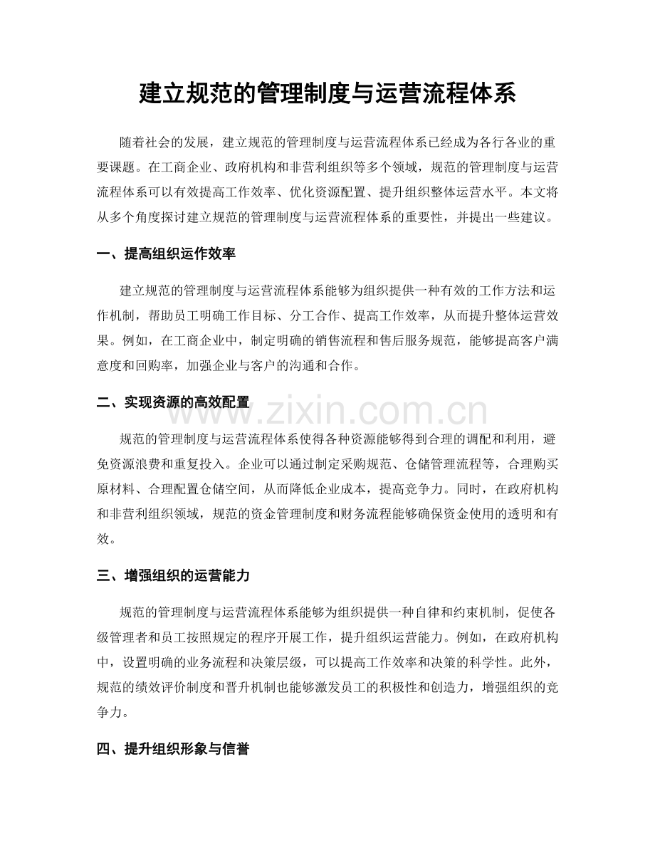 建立规范的管理制度与运营流程体系.docx_第1页