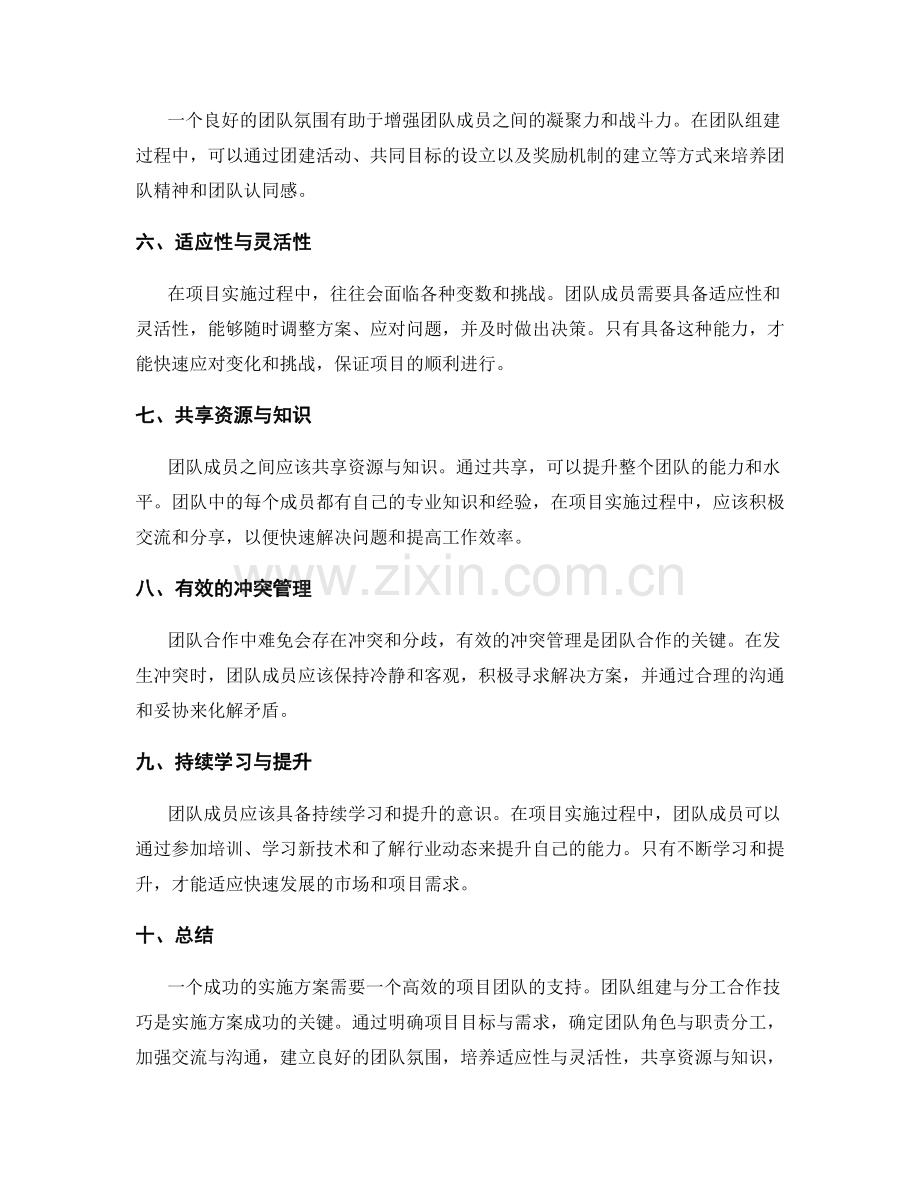 实施方案的项目团队组建与分工合作技巧分享.docx_第2页