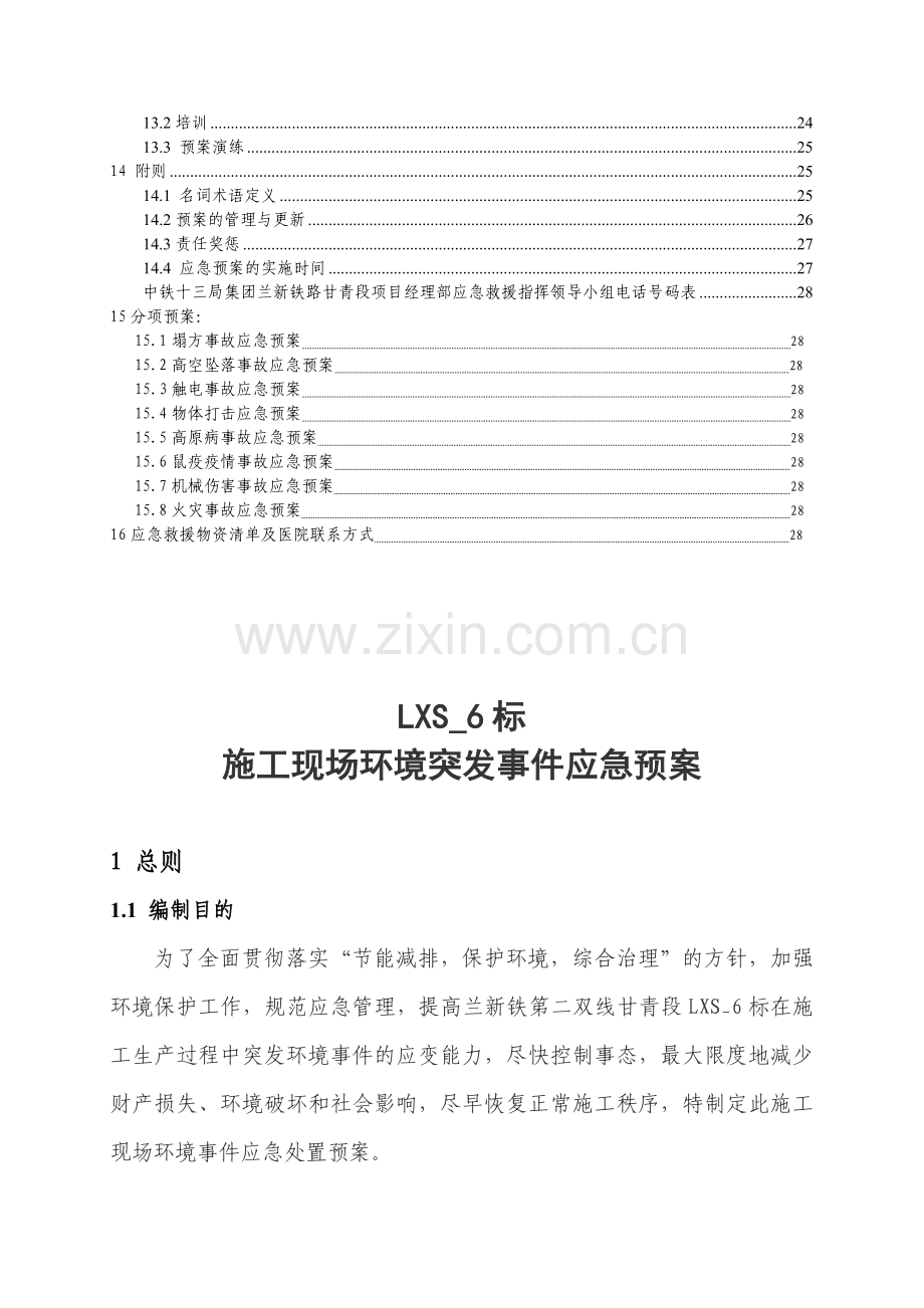 施工现场环境突发事件应急预案.doc_第2页