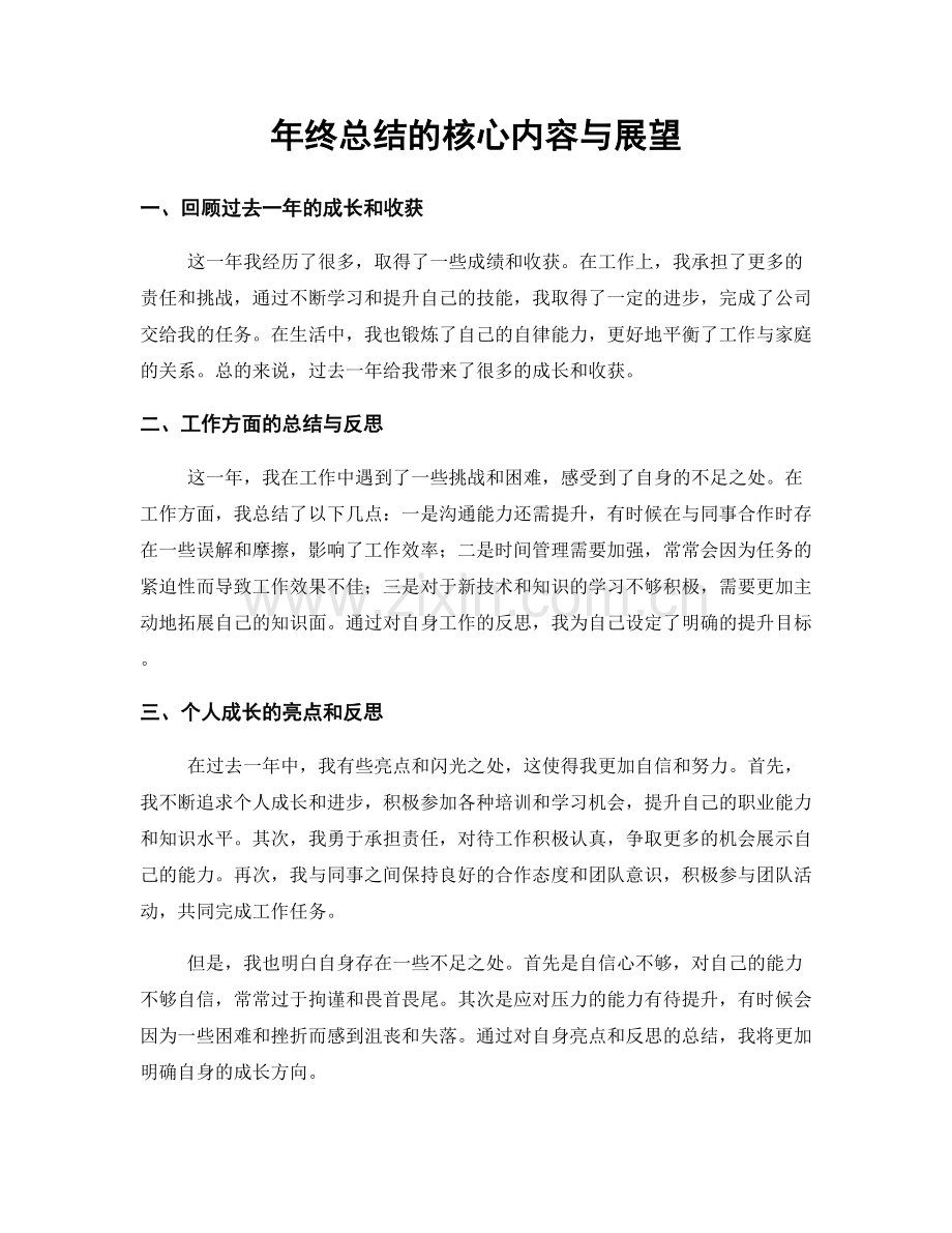 年终总结的核心内容与展望.docx_第1页