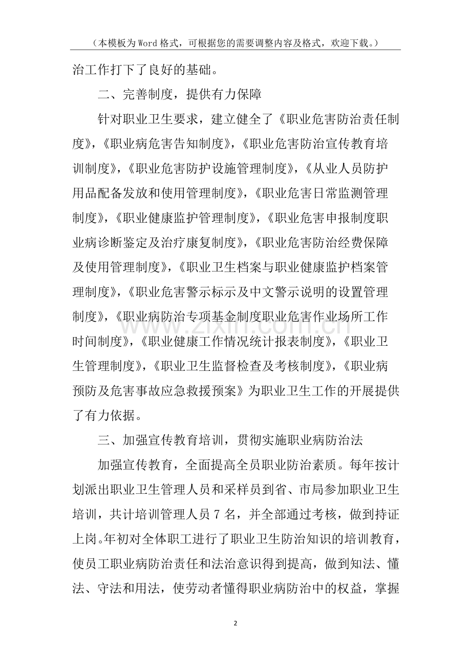 职业卫生工作总结.docx_第2页