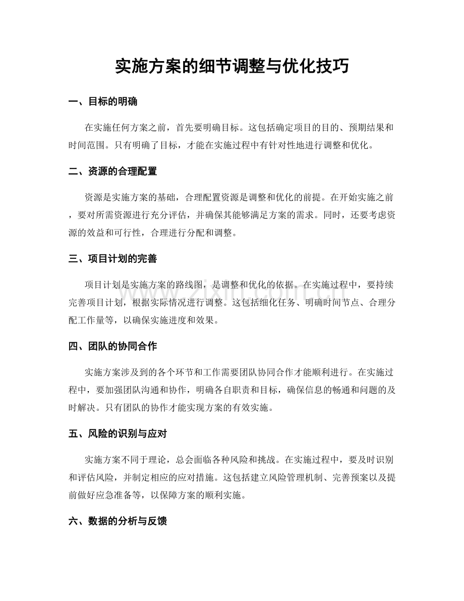 实施方案的细节调整与优化技巧.docx_第1页