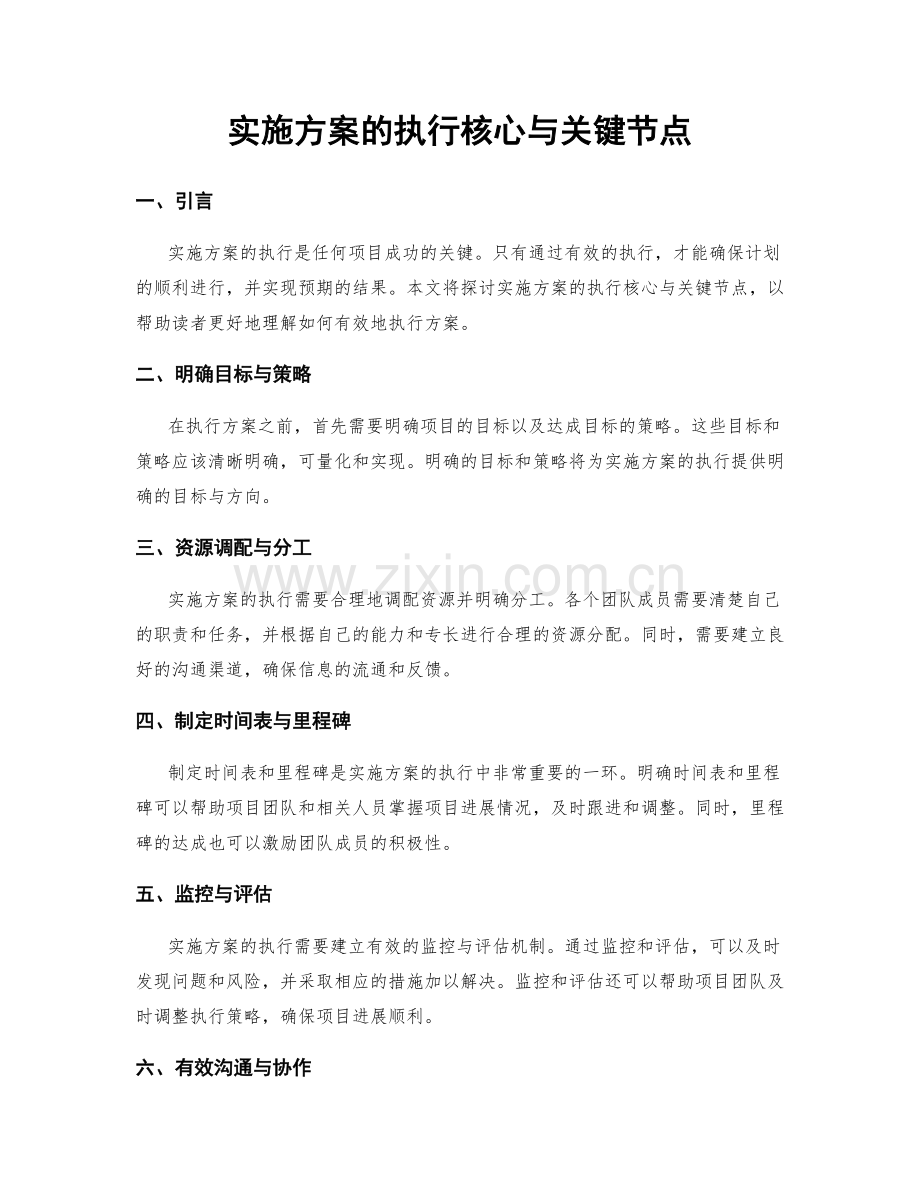 实施方案的执行核心与关键节点.docx_第1页