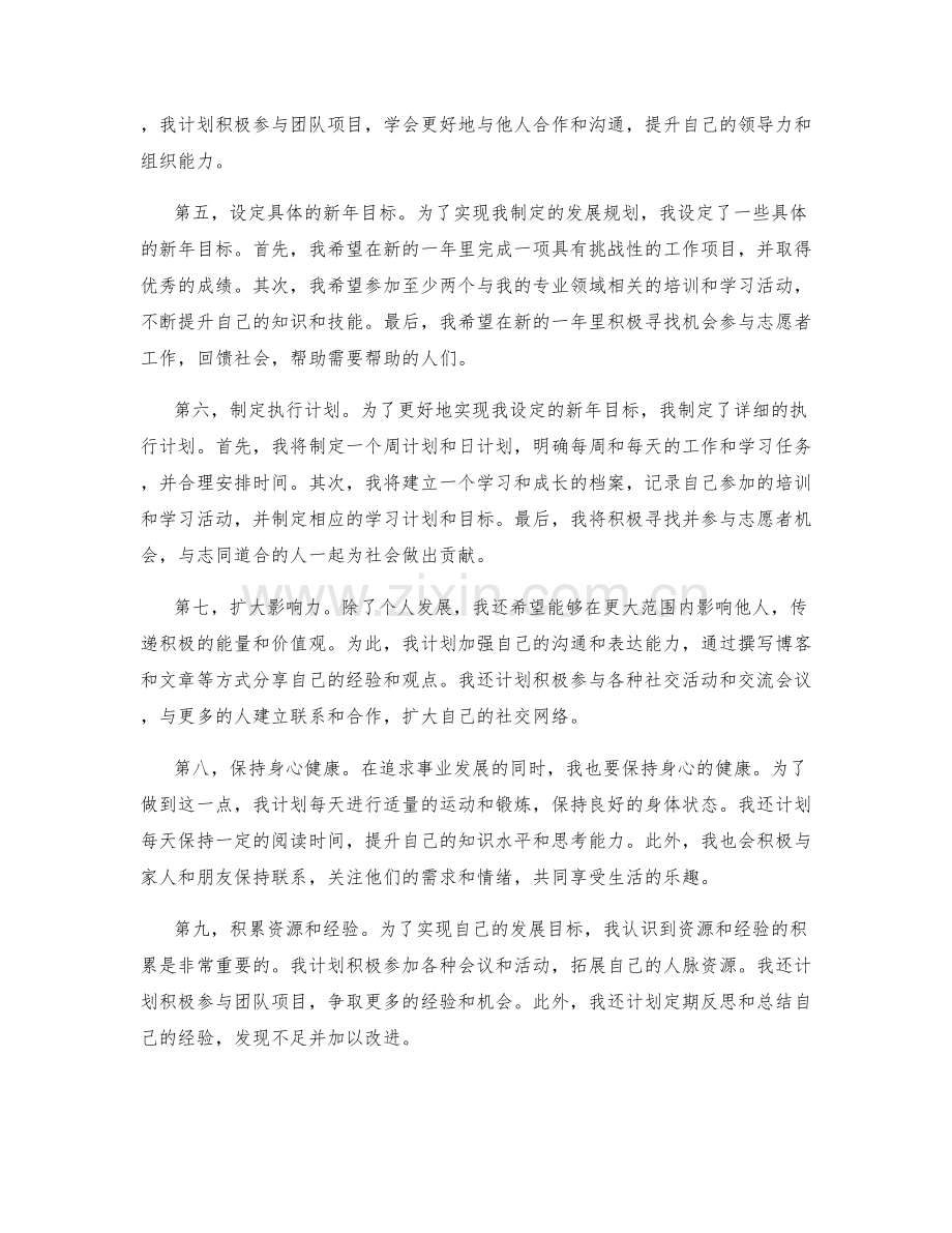 年终总结的发展规划与新年目标.docx_第2页