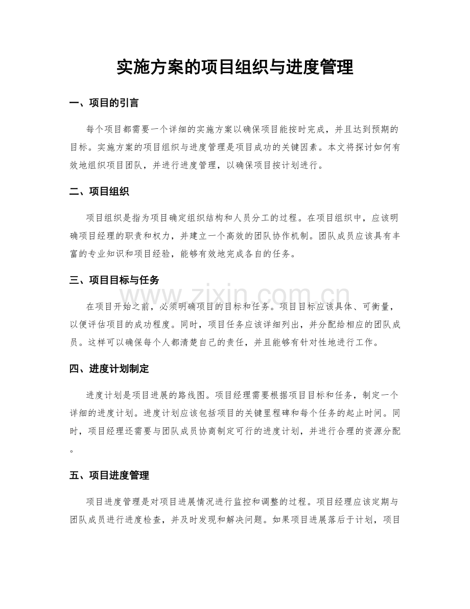 实施方案的项目组织与进度管理.docx_第1页