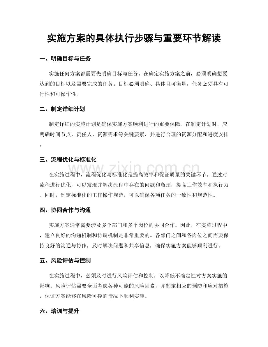 实施方案的具体执行步骤与重要环节解读.docx_第1页