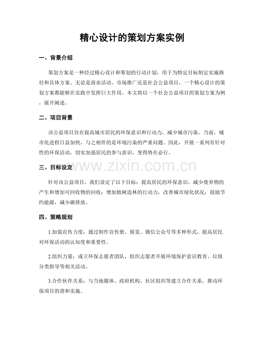 精心设计的策划方案实例.docx_第1页