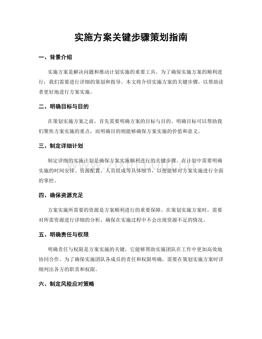 实施方案关键步骤策划指南.docx_第1页