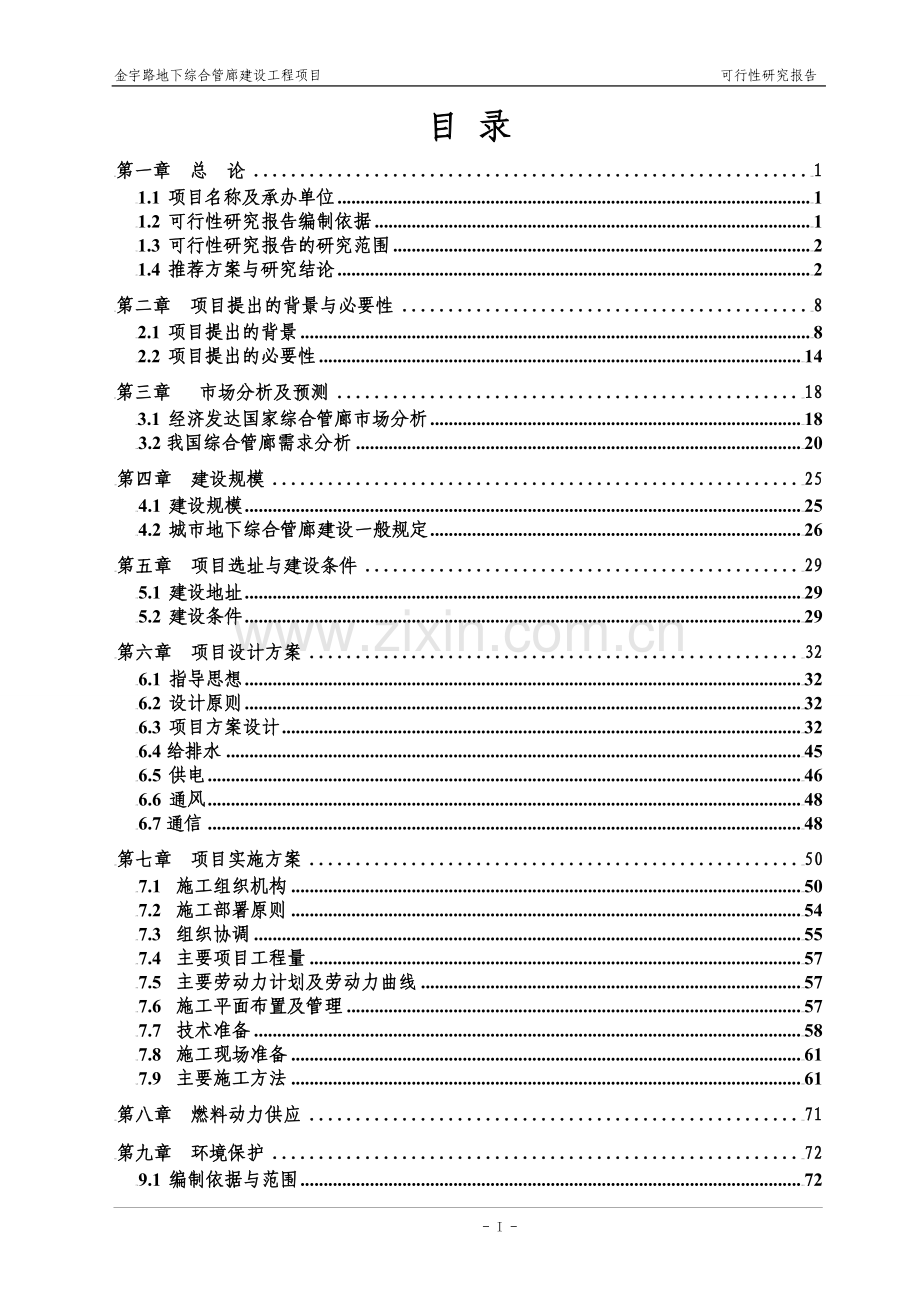 地下综合管廊建设工程项目可行性研究报告.doc_第2页