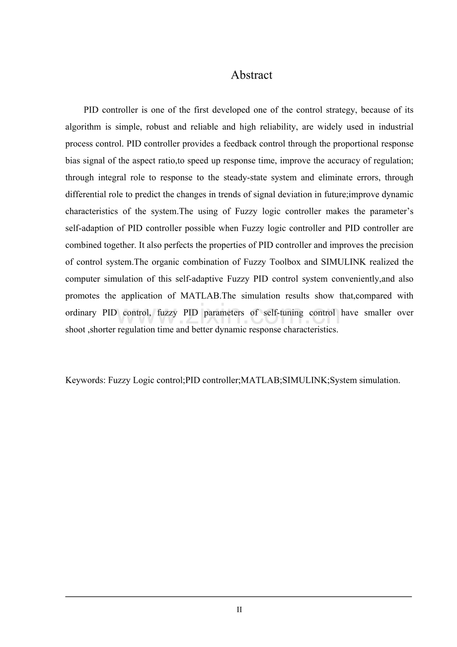 自适应pid控制器的设计及仿真-毕业论文.doc_第2页