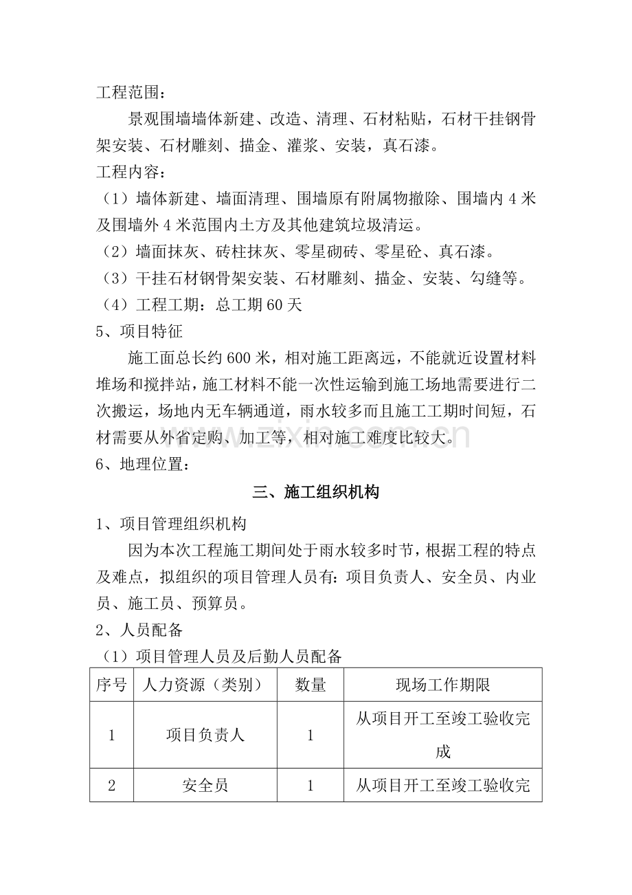 景观围墙施工方案.doc_第2页