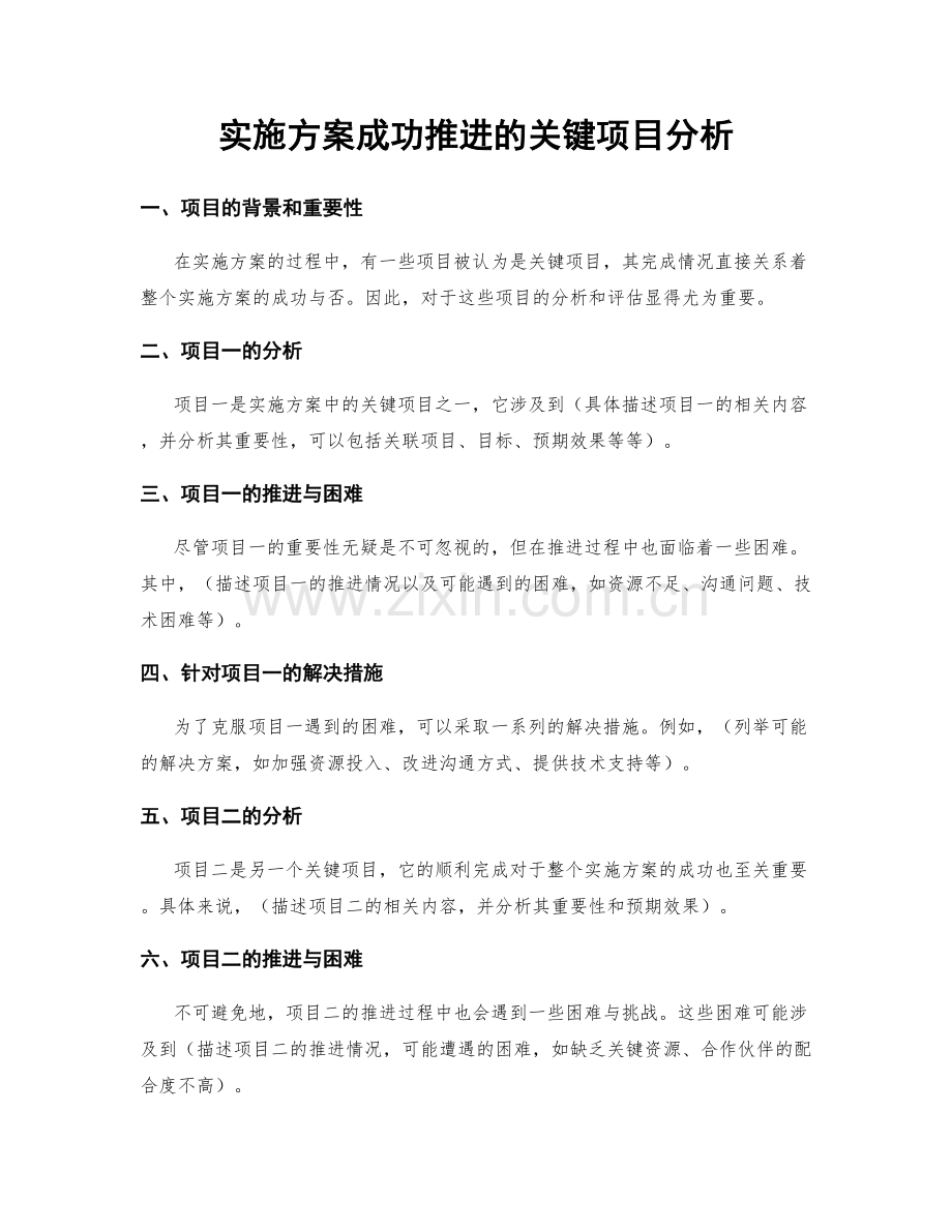 实施方案成功推进的关键项目分析.docx_第1页